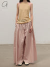 BASERANGE French organic cotton cable knit track pants BAS-TRCA-PO-SU25-CANTIL PINK